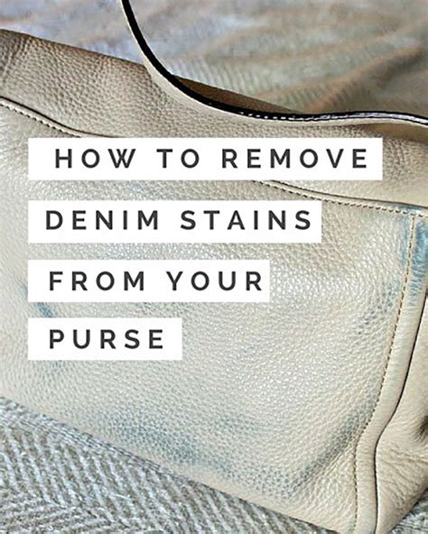 remove denim stains from purse